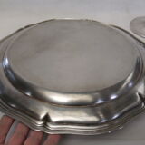 Table service silver metal crystal art deco top