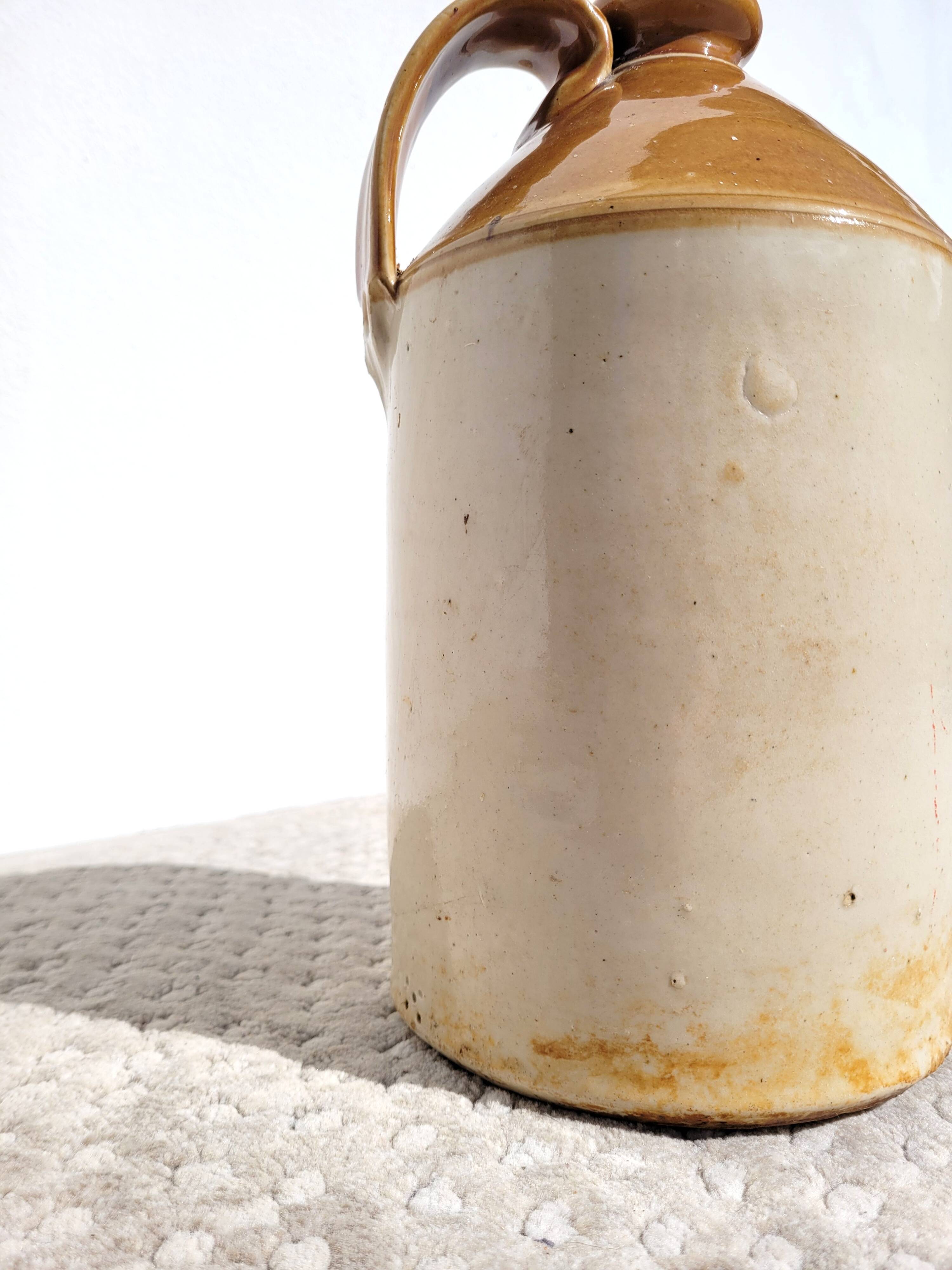 Glazed stoneware jug pot