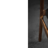 Vintage Mid-Century Modern Scandinavian Teak & Vinyl Dining Chairs, 1960s, Set of 4