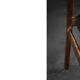 Mid-century modern vintage teak and vinyl dining chairs, 1960s, set of 4.