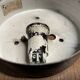 Pair of aluminum and glass wall lights, vintage 50s