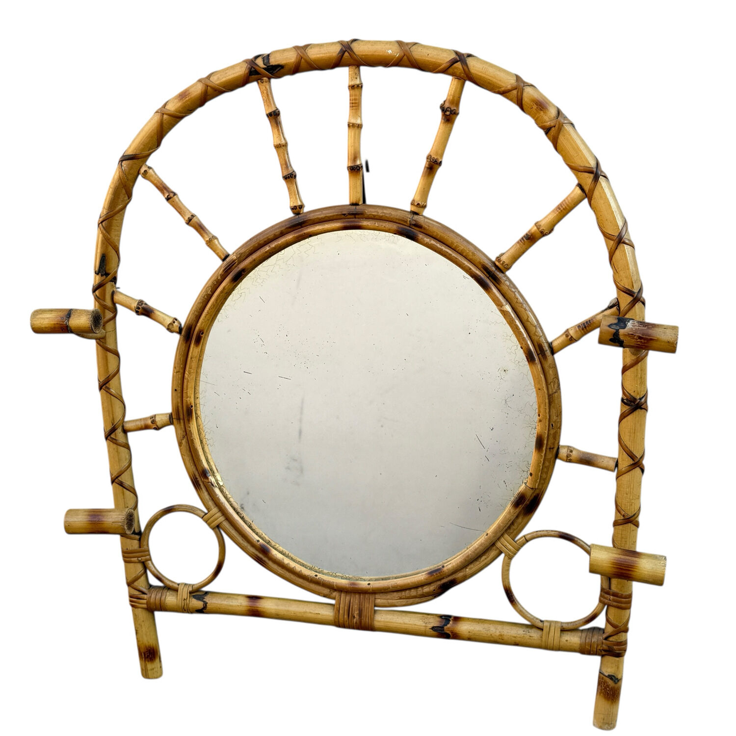 1960s French Roitn Coat Rack Mirror