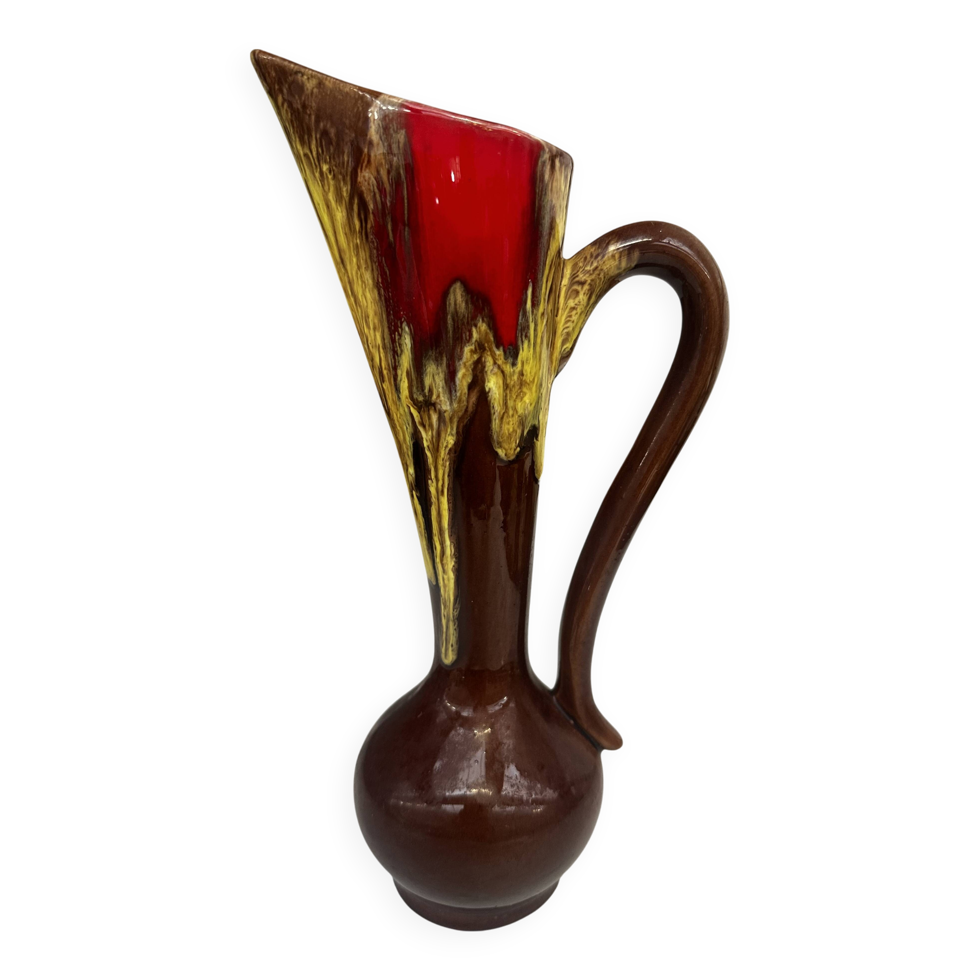 Pichet - Soliflore Vallauris céramique émaillée H 26 cm