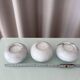 Set of 3 White Marble Tea Light Holders – Minimalist Scandinavian Style