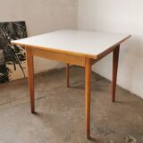 Square dining table, wood and formica, 1960s