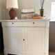 Buffet haut en bois peint - greige