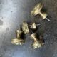set of 4 antique brass furniture handles/buttons