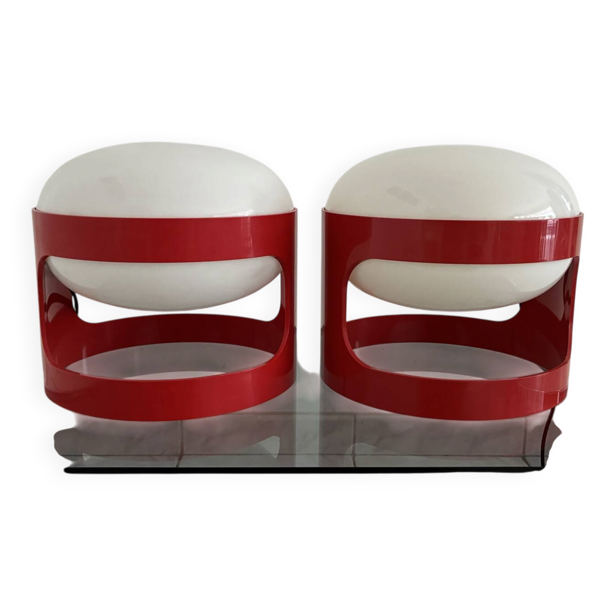 Lampe de table vintage KD28 Joe Colombo ensemble de deux