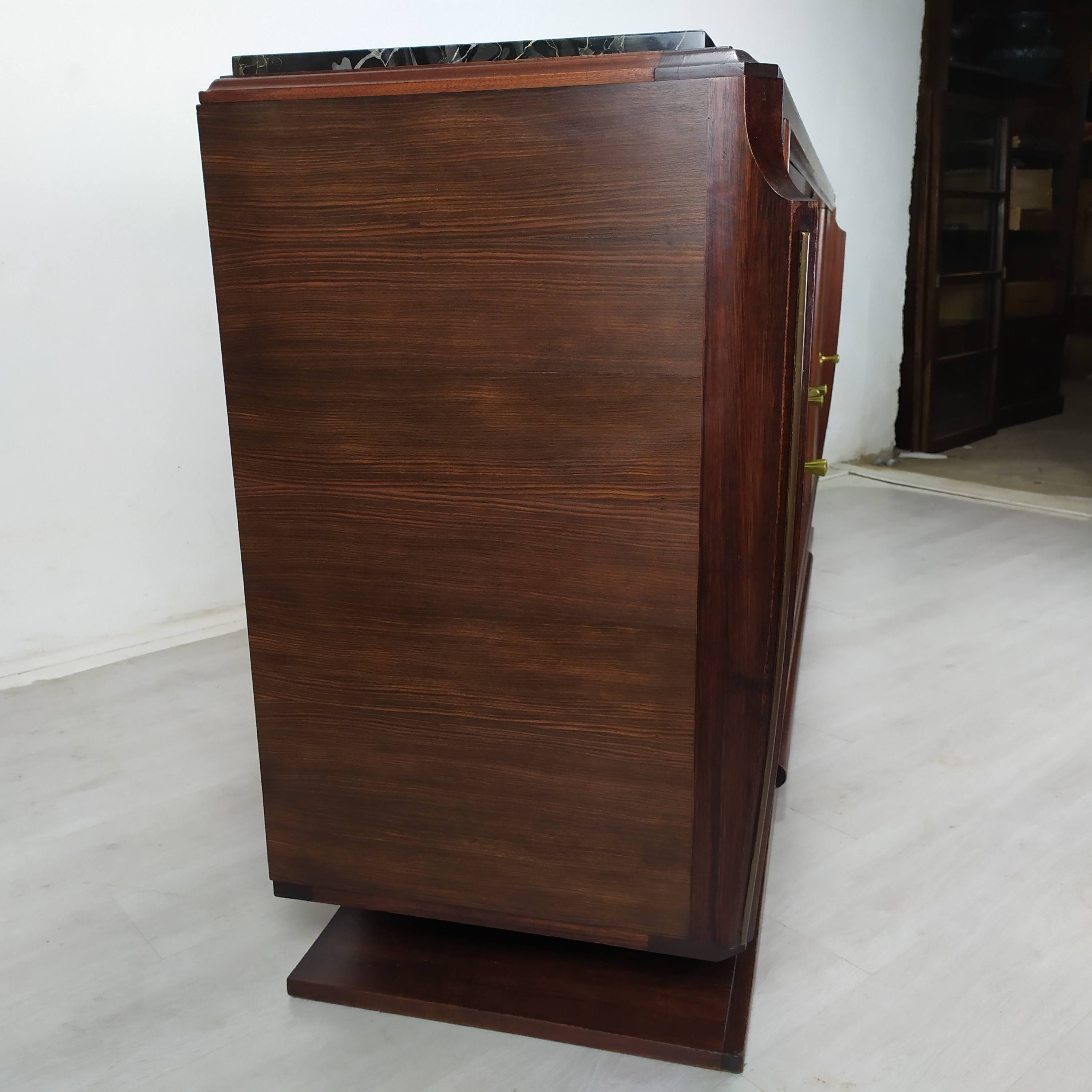 Enfilade art deco ebony of Macassar