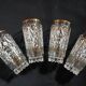 4 vintage water glasses