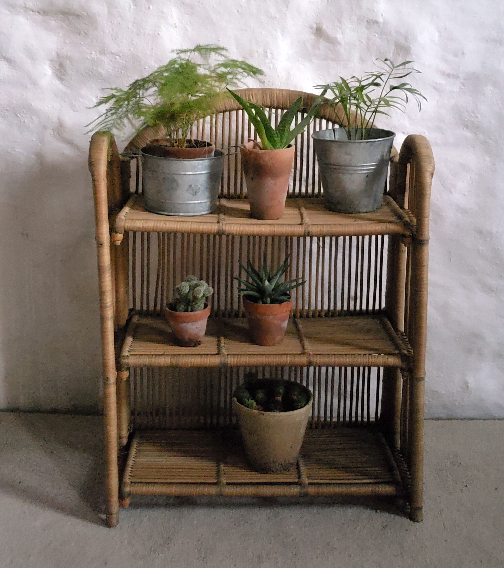 Rattan shelf