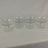 Set of 4 glasses of whisky cognac