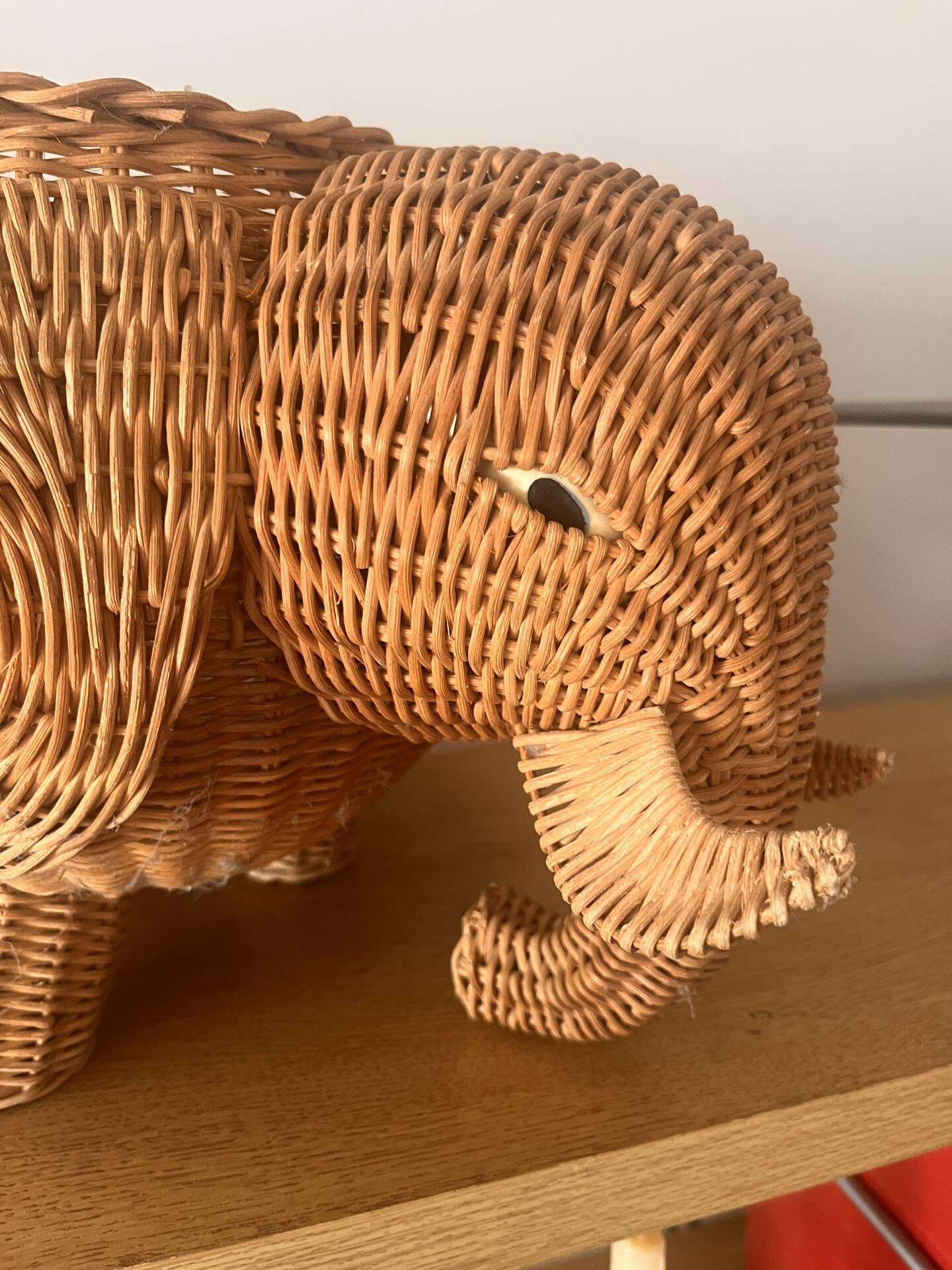 Panier éléphant en rotin