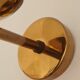 Pair of brass and glass wall lights