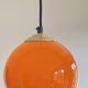 Vintage orange opaline glass pendant light globe