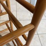 Pair of vintage bamboo high bar stools