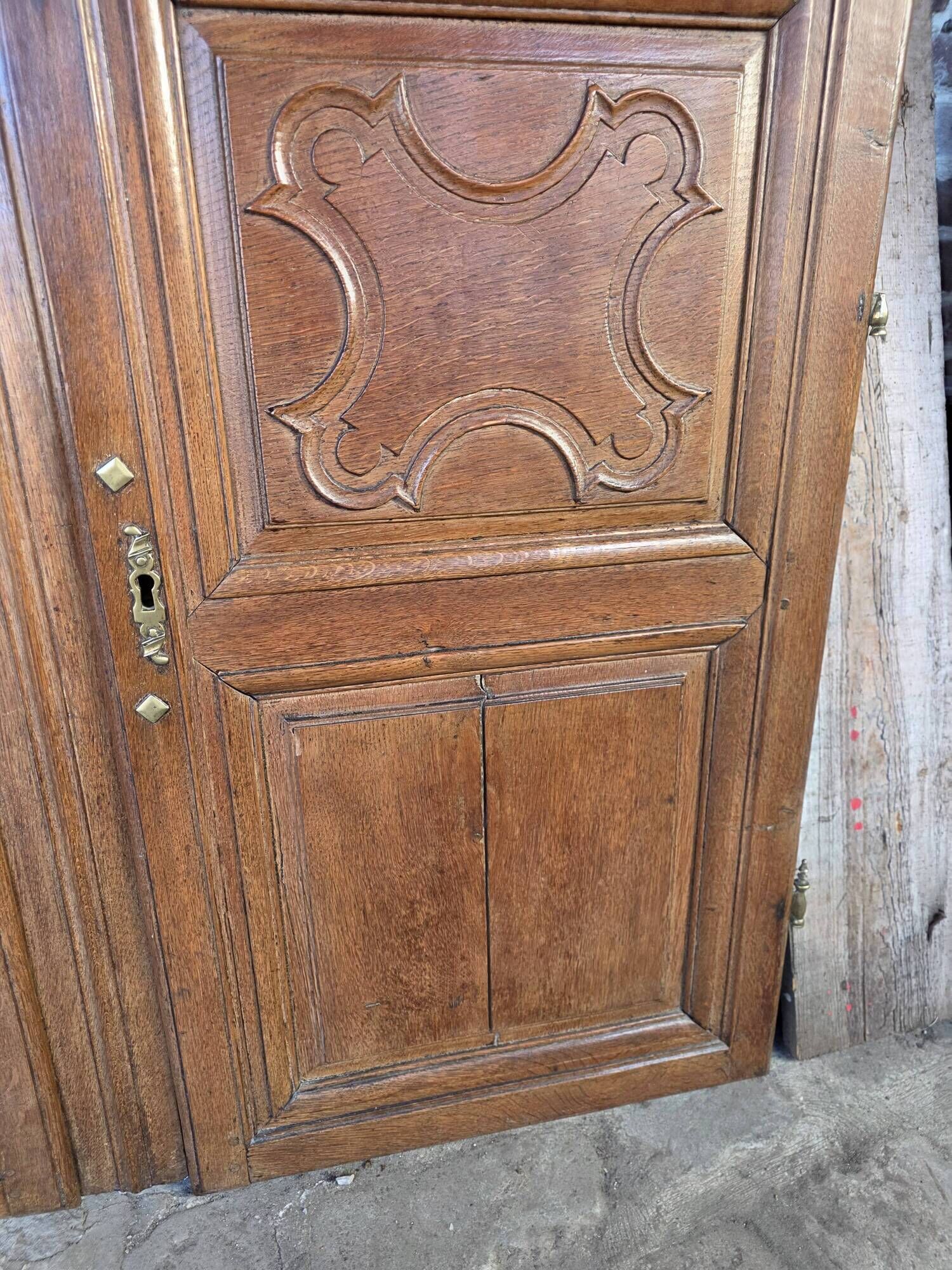 Pair of 19th-century oak cupboard doors