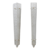 Pair of Art Deco Style Brass and Murano Glass Graniglia Sconces