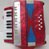 Children's accordion brand e:yuirc , marbled red color