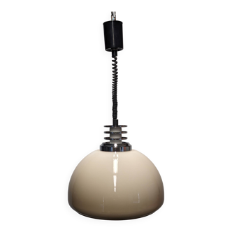 Harvey Guzzini Space Age dlg adjustable pendant lamp circa 1970