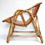 Rattan basket armchair