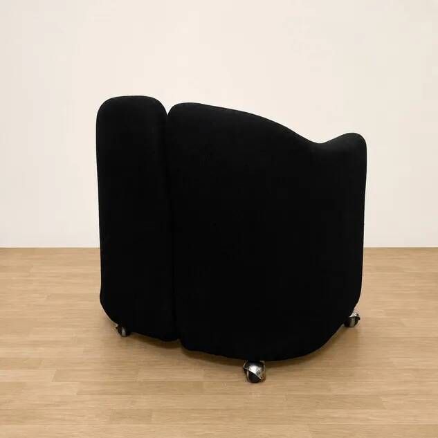 Pair of chairs by Eugenio Gerli for Tecno with patterns, 70s