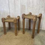 Set of 2 rope stools