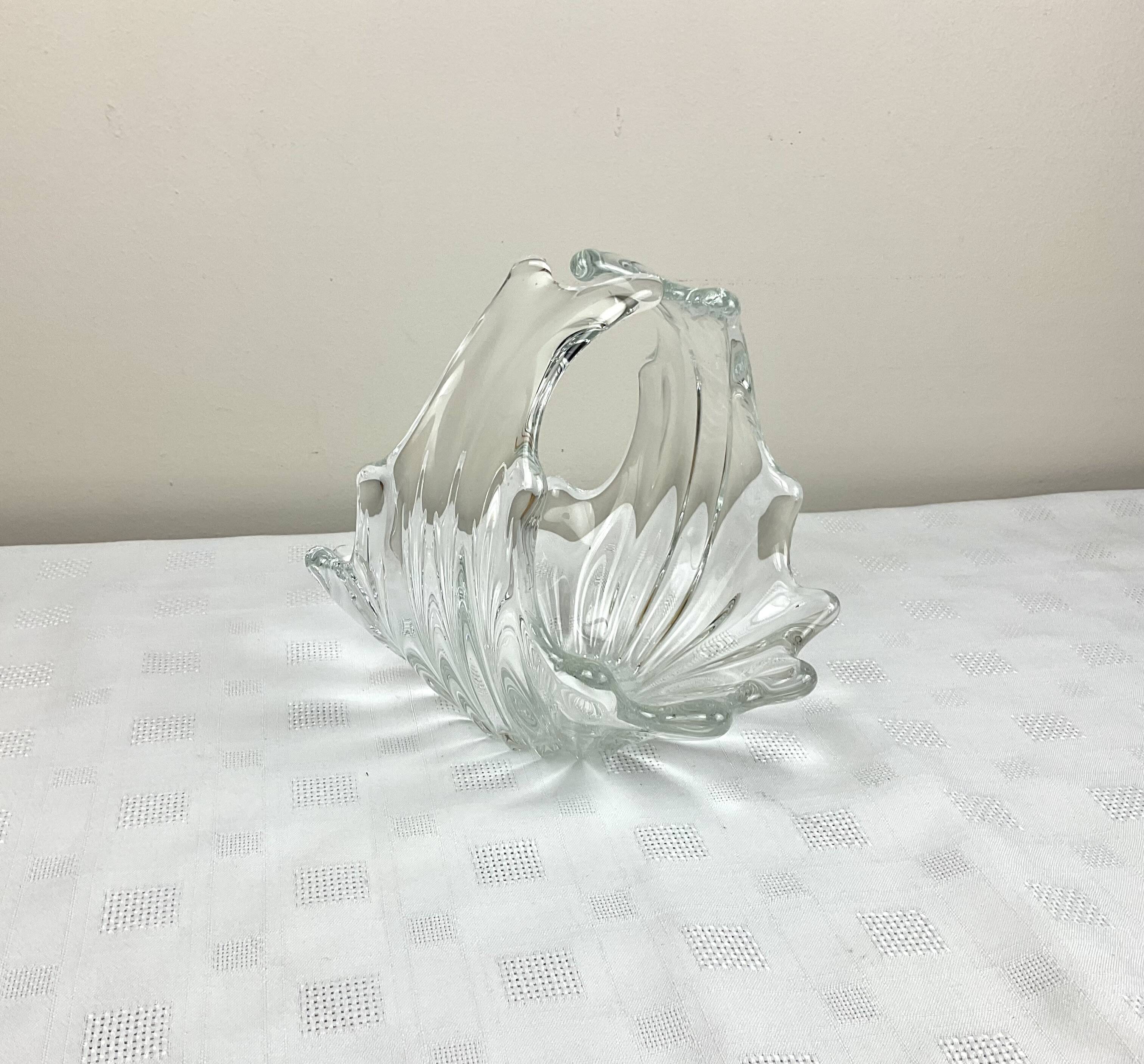 Vintage glass basket emptier