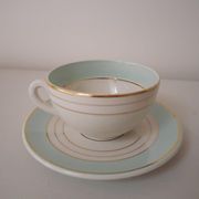 Set of 6 coffee cups with Lunéville saucers, Regency model