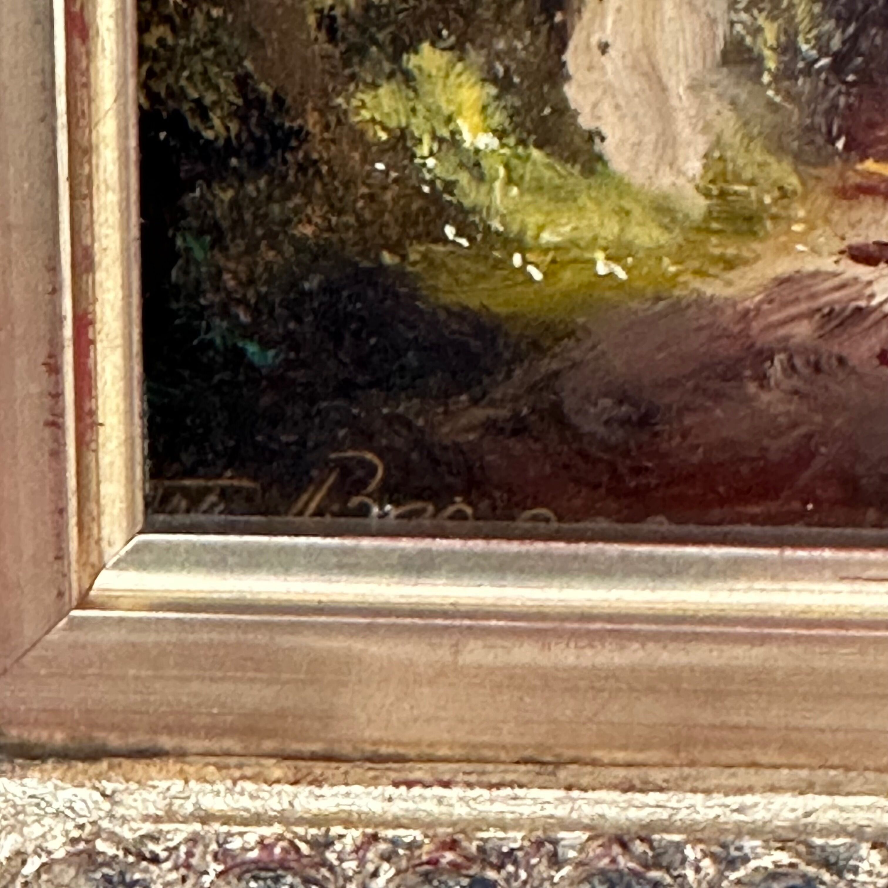 HEINRICH BERGER, original oil painting framed, landscape image