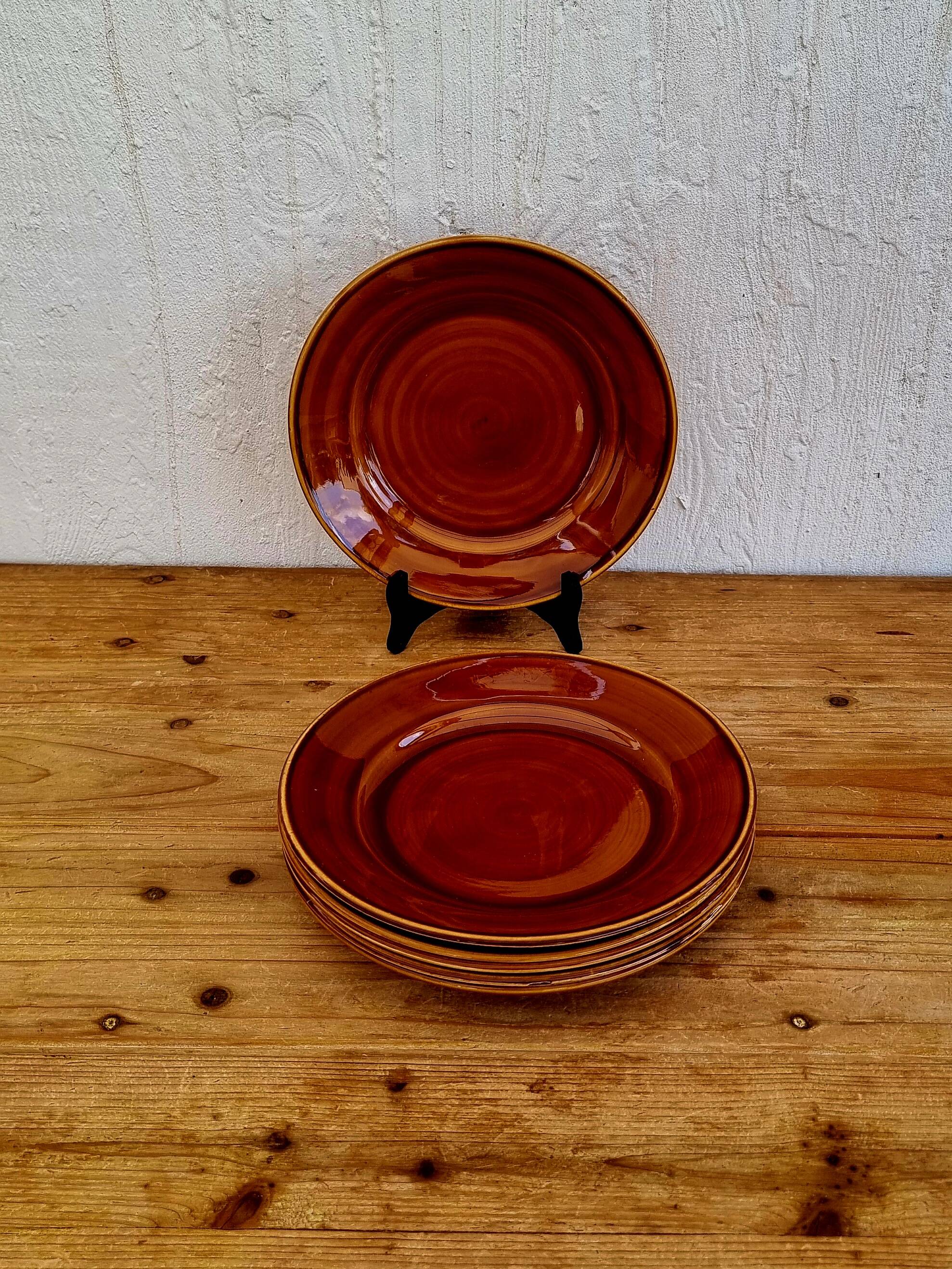 Set of 6 Saint-Clément flat plates