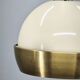 1970s NAPAKO Space Age Brass and Cream Pendant Light, Czechoslovakia