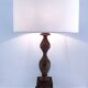 XL turned solid wood lamp base H.45.5 cm