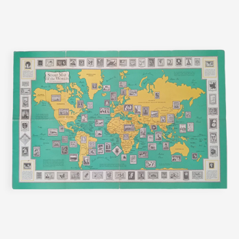 Carte / Affiche des timbres du monde