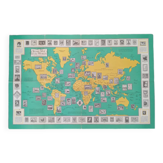 Map / Poster of world stamps