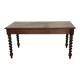 Old farm dining table Louis XIII turned wood