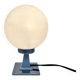 White opaline and chrome globe lamp – 1970s Space Age design