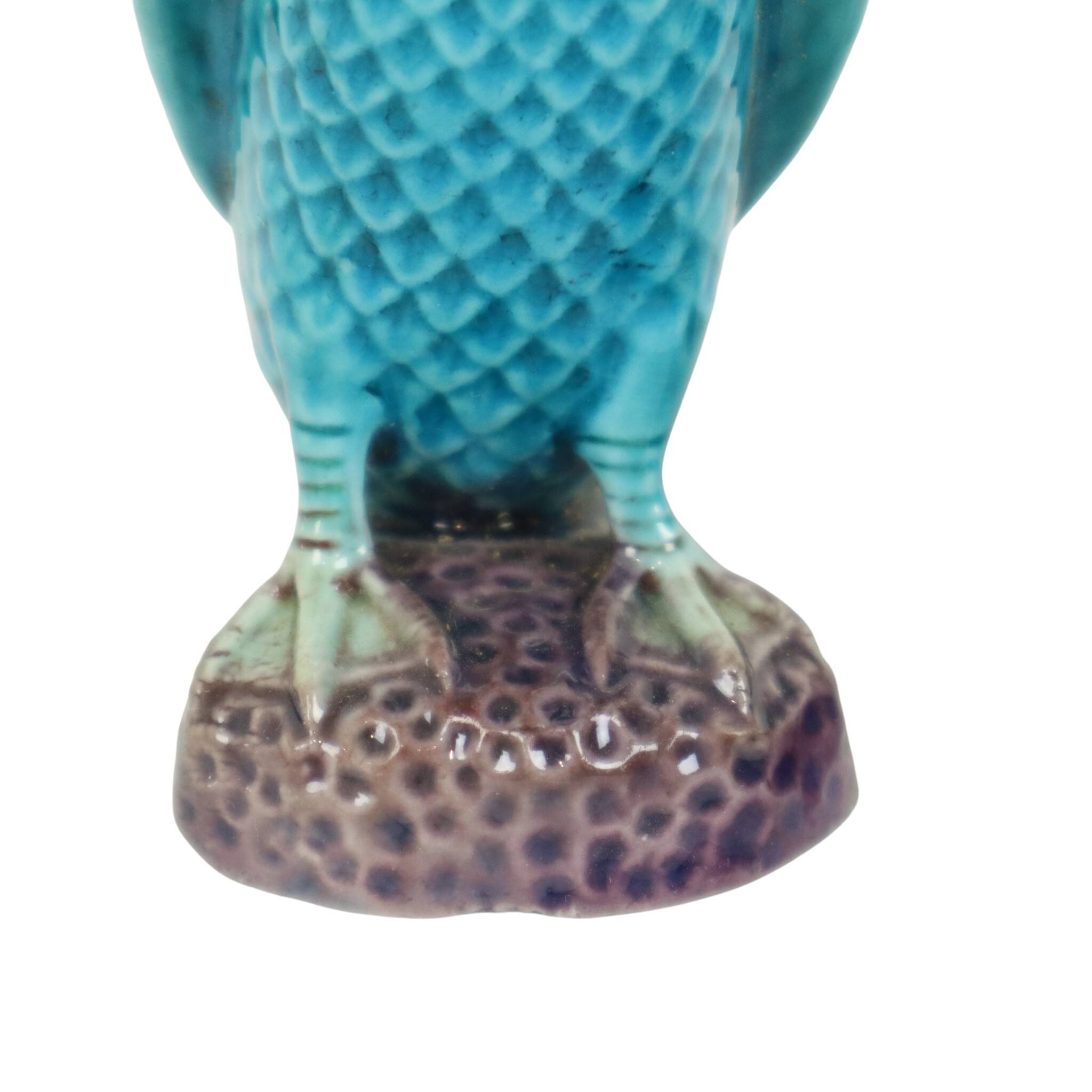 Vintage Duck Figurine Figure Couple Blue Chinese Porcelain
