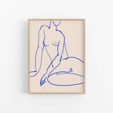 Impression d'art giclée figure féminine, 50x70cm