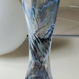 Dorotheenhütte designer vase. Blown glass with smoke swirls/volutes.