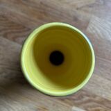 Vase vintage noir blanc et jaune