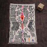 Berber carpet Azilal Black patterns