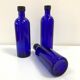 Cobalt Blue Glass Bottle/Vase Trio