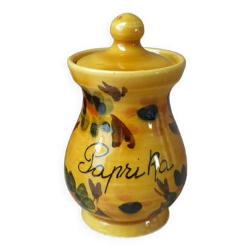 Small spice pot for paprika, ceramic Vallauris Vintage