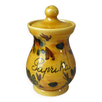 Small spice pot for paprika ceramic Vallauris Vintage