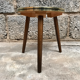 Small brown coffee table, vintage tripod door plant