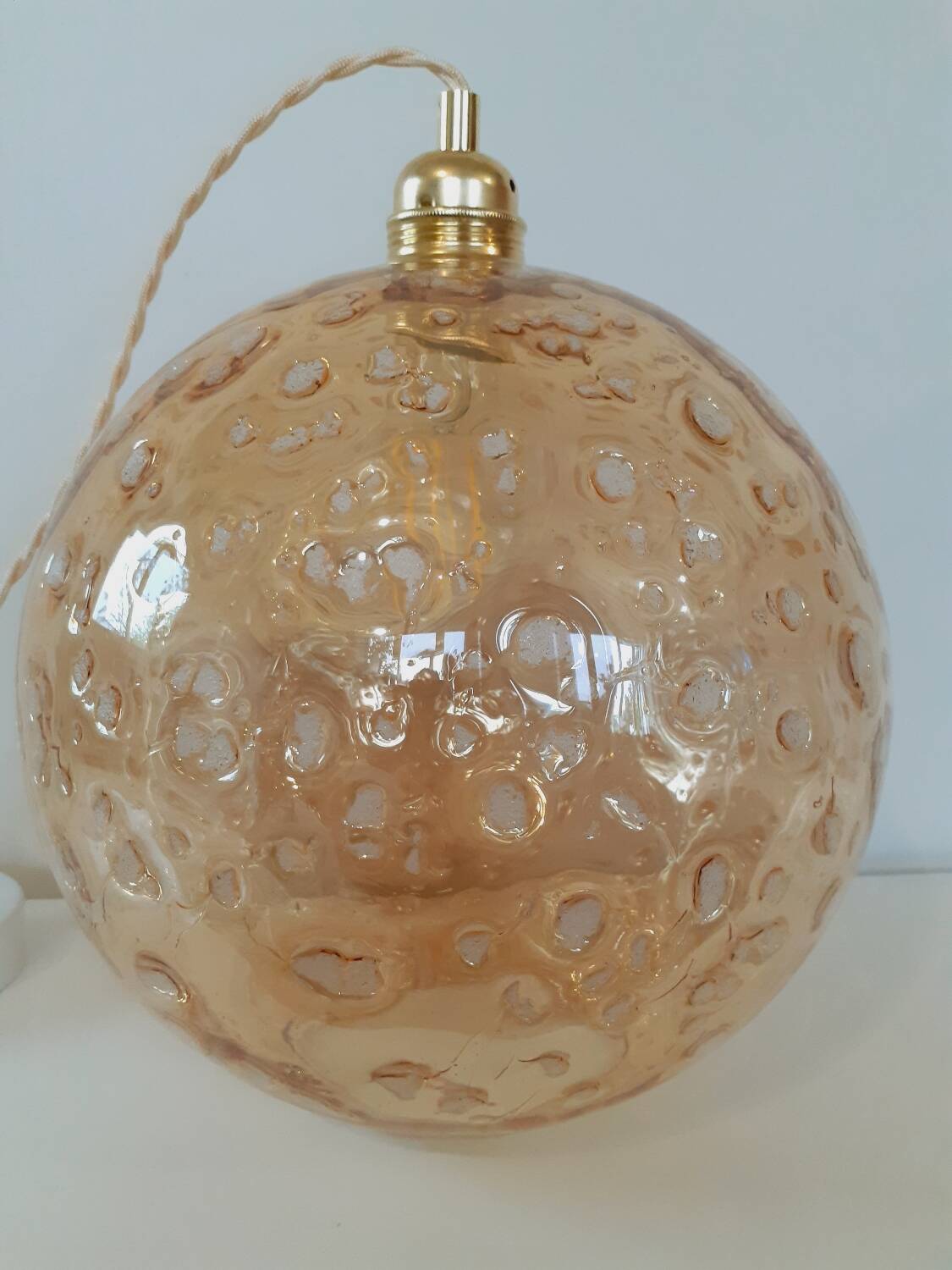 XL Amber Globe Suspension