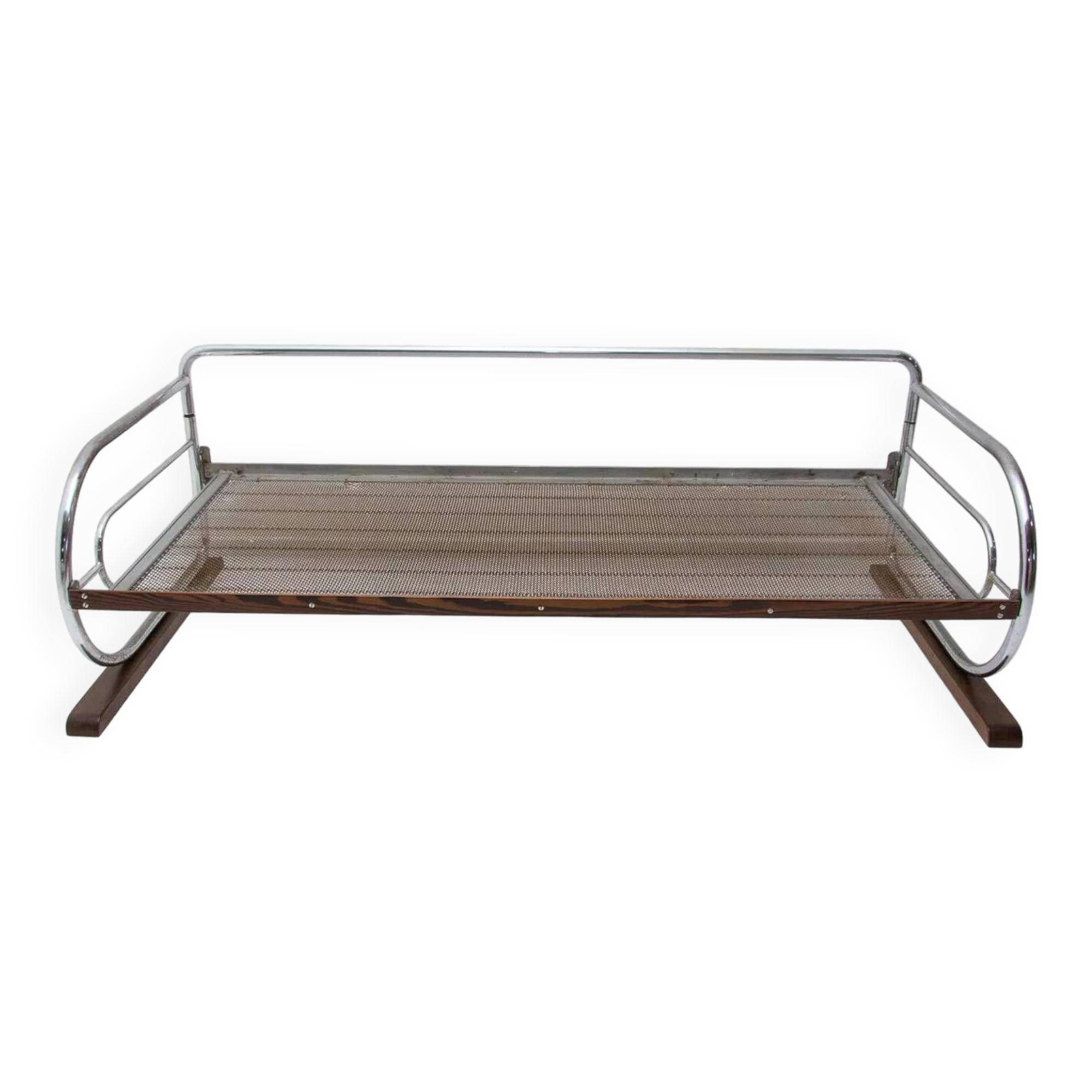 Chrome Bauhaus Sofa by Hynek Gottwald, Bohemia, 1930s