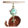 Lampe Néoclassique Bronze & Spath Fluor Signée Maison Charles