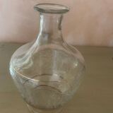 Carafe en verre et décor doré